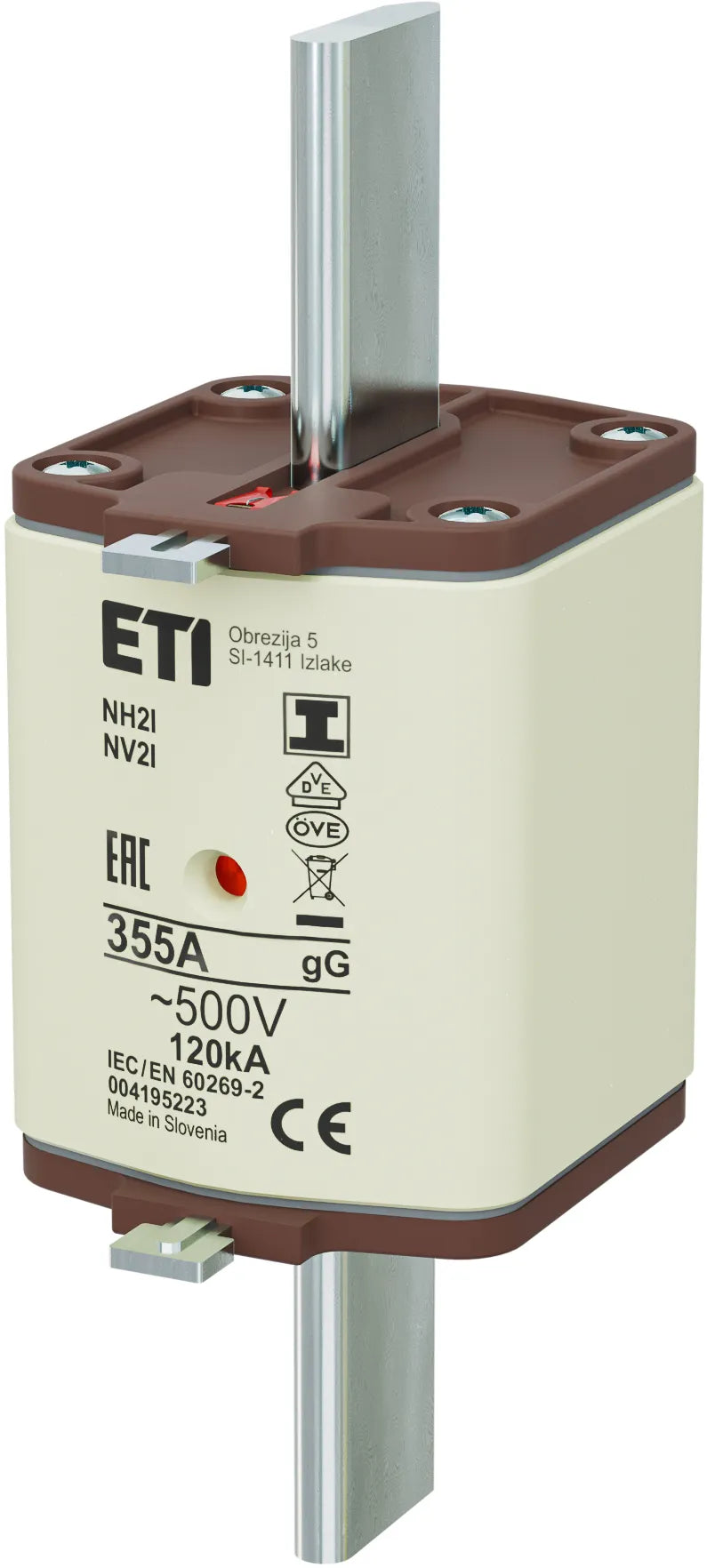 ETI NH-Sicherungseinsatz 355A NH2 500VAC NH2I 355A, 500V", gG gG Kombik