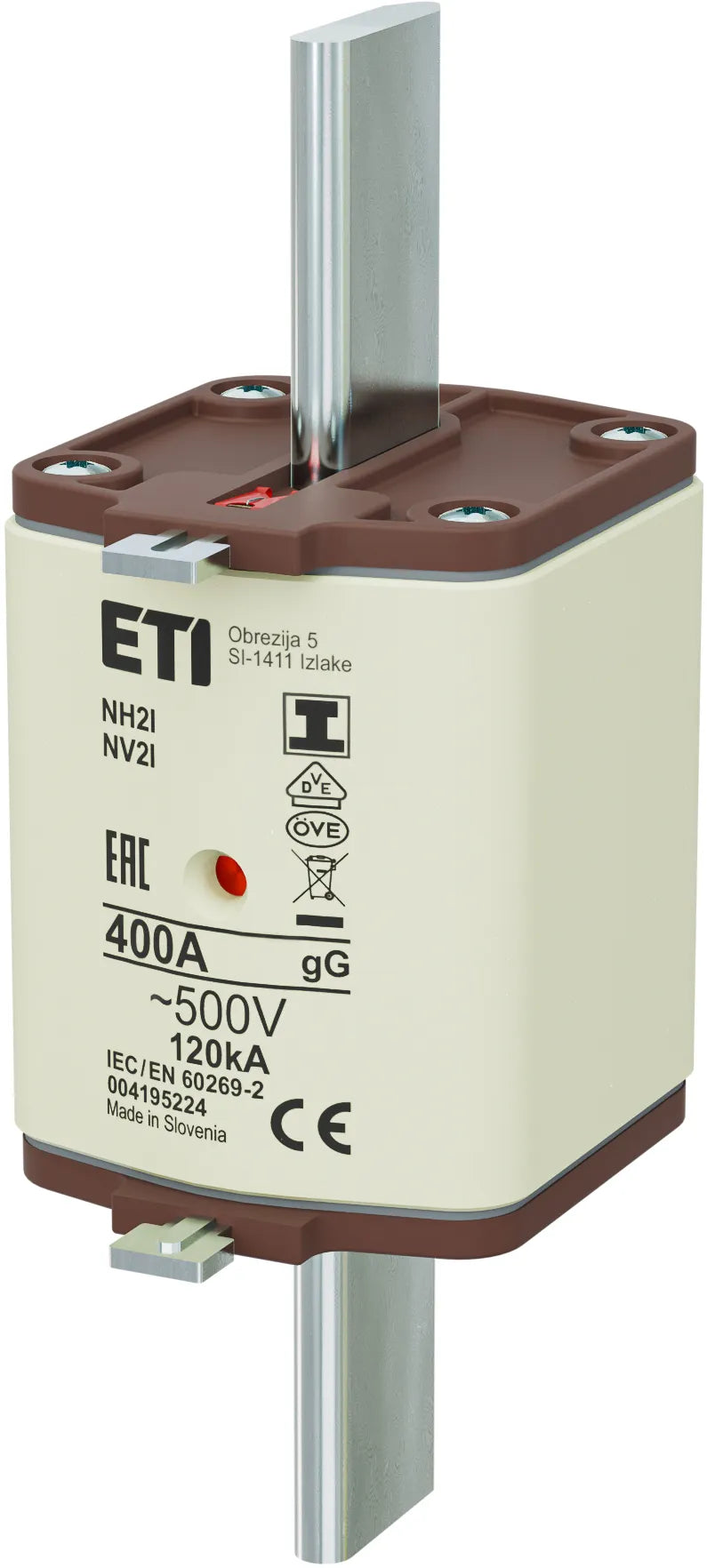 ETI NH-Sicherungseinsatz 400A NH2 500VAC NH2I 400A, 500V", gG gG Kombik