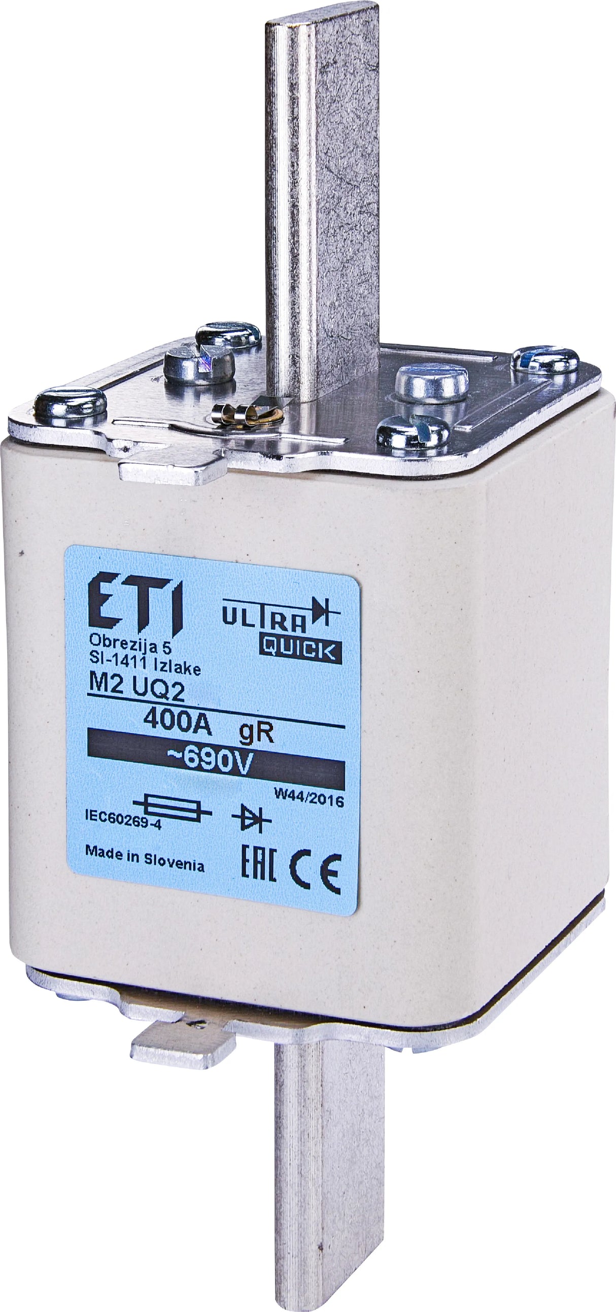 ETI NH-Sicherungseinsatz 400A NH2 690VAC M2UQU-N/400A/690V/aR aR Stirnk