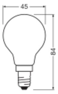LEDVANCE LED-Lampe FM E14 1,8W 2700K ws LED Classic P 25 Filament DIM P 1.8 250l