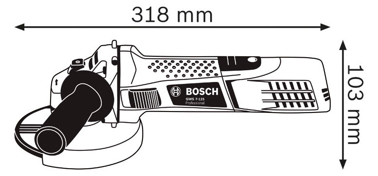 BOSCH-EW Winkelschleifer 720W M14 230V Professional GWS 7-125  125mm 1,9kg