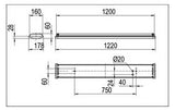 RIDI LED-Wannenleuchte 30W ws Konv WL-R1X115/30ND-P