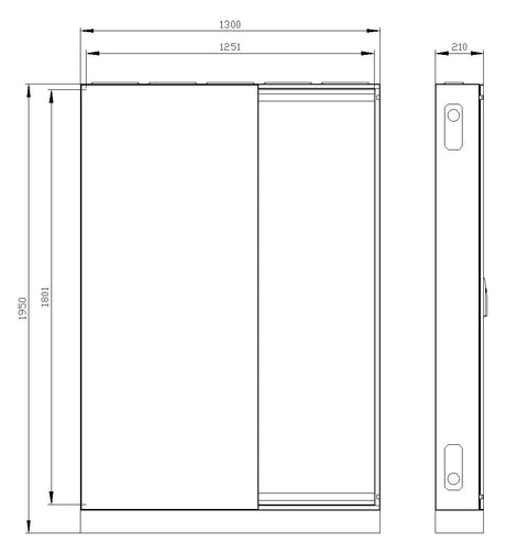 SIEMENS Standgehäuse ST/Kst IP43 ET210mm 8GK1302-8KK52 B1300xH1800xT210mm geschl