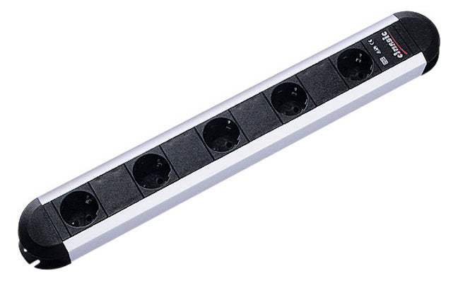 BACHMANN Steckdosenleiste 5f sw 1,75m PRIMO 331.032 35° IP20 1,5qmm
