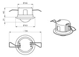 BEG Multisensor-Bus DALI Einb v0-180° PD2N-BMS-DE DALI-2 0-360° rws 2,5m