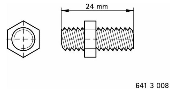 Walraven Doppel-Gewindenippel elektrolytisch verzinkt M8 x 24 mm | 6413008