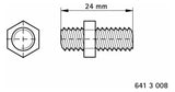 Walraven Doppel-Gewindenippel elektrolytisch verzinkt M8 x 24 mm | 6413008