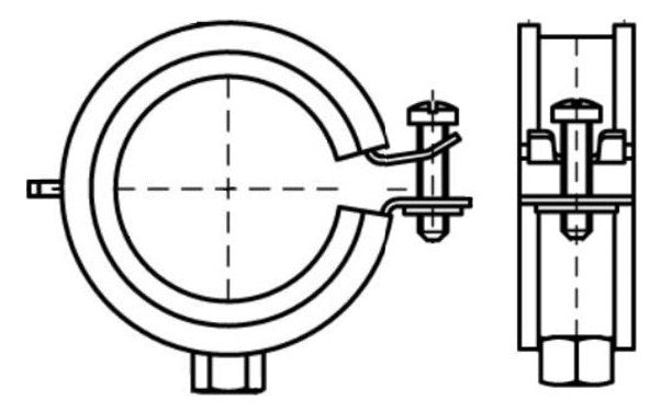WALRAVEN Rohrschelle BISMAT Flash ev 25-28 mm EPDM M8 Schnellverschluss