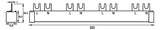 DOEPKE Phasenschiene 1ph 17,5mm 212mm B G12TE-1/N/S-10 10qmm 100A Gabel isol
