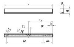 RIDI LED-Lichtleiste 25W 4000K 3704lm VLDF-F154NDWS-400B840 Konv IP20 Konv