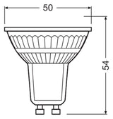 LEDVANCE LED-Reflektorlampe GU10 PAR16 F LED PAR16 50 36° GlowDim S 4.5W 827 PAR1