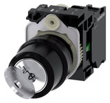SIEMENS Wahlschalter 2stuf rast  22mm 1S 3SU1100-4BF11-1BA0 Schlüssel IP67K
