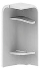 GGK Endstück SL-K 50mm re rws RAL9010 SL 20x50-ES rechts
