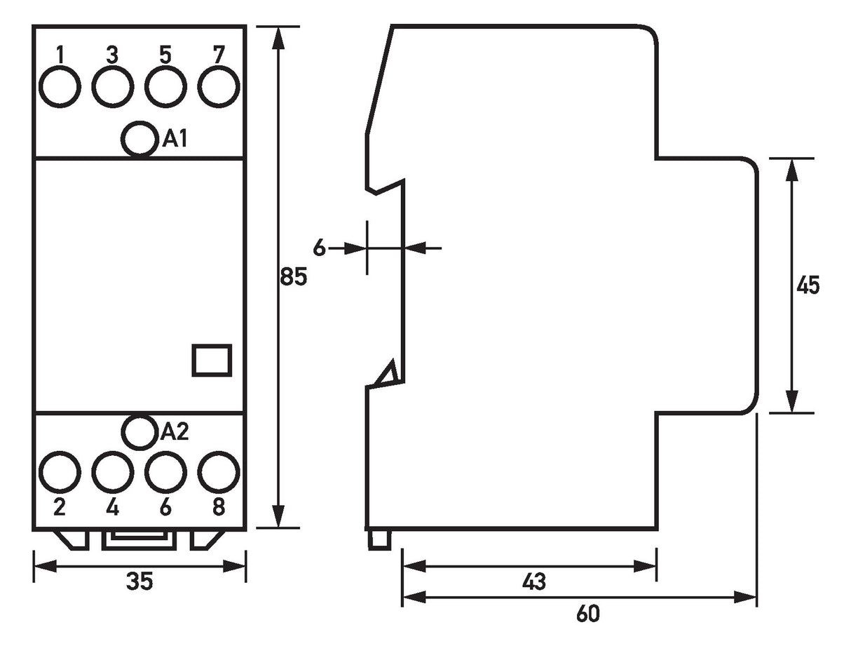 DOEPKE Installationsschütz 25A 230V/AC HS 2-230AC/25-04 440V/AC 4Ö 3000W/AGL