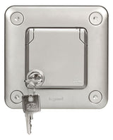 LEGRAND Steckdose 1f gr mt UP m.BS IP44 Soliroc Legrand 077839 Klappd abschl