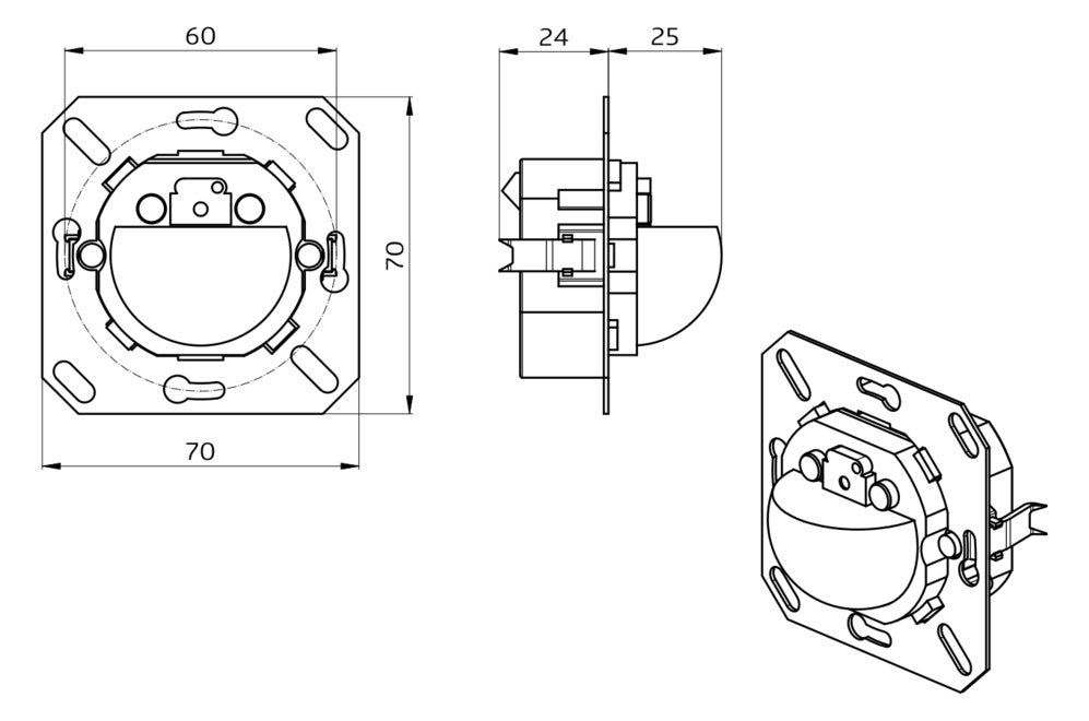 BEG Multisensor-Bus DALI UP v0-60° rws Indoor 180-BMS DALI-2 ohne Rahmen 0-180°