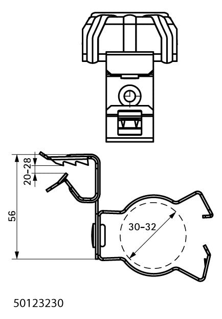 WALRAVEN Trägerklammer  30-32mm 20-28mm Britclips 50123230 Federst besch