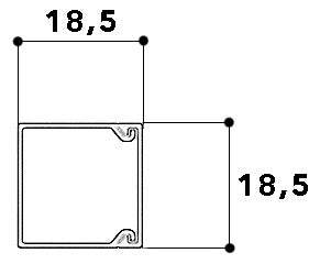 GGK Leitungsführungskanal Kst stgr unbeh LFG 20x20 17x18x2000mm RAL7030