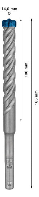 BOSCH-EW Hammerbohrer  14mm SDSplus SDS plus-7X 1pc 100/165mm f.Beton