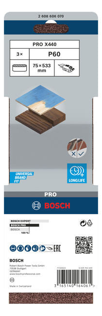 BOSCH-EW Schleifpapier K60 533x75mm 2608606070