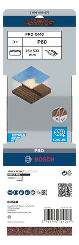 BOSCH-EW Schleifpapier K60 533x75mm 2608606070