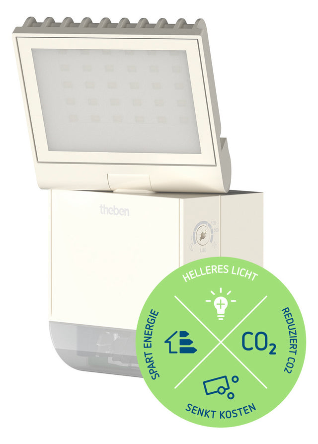 THEBEN LED-Anbaustrahler 8W 1LED ws ws theLeda S8-100 WH 4000K 900lm ws mt Kst