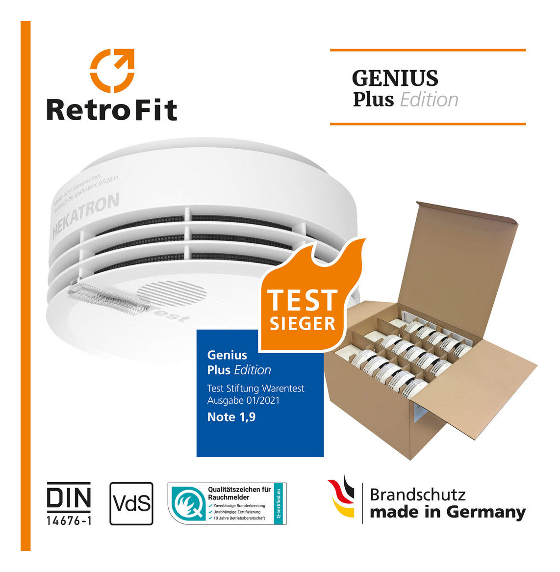 HEKATRON Rauchmelder VdS ws autark 10J Genius Plus-N-A VE30 Batt