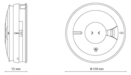 EI ELECTRONICS Kohlenmonoxidmelder 85dB Ei3018 m.Sockel autark vernetzb.Kabel