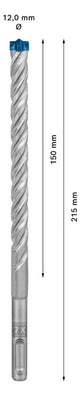 BOSCH-EW Hammerbohrer  12mm SDSplus SDS plus-7X 1pc 150/215mm f.Beton