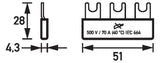 DOEPKE Phasenschiene 1ph 17,5mm 0,051mm Eurovario EV-S G 1.3.70 10qmm 70A Gabel