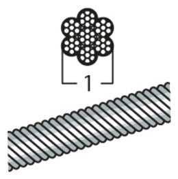 Walraven Drahtseilspule DobyGrip 1 mm elektrolytisch verzinkt - 150 m | 09489115