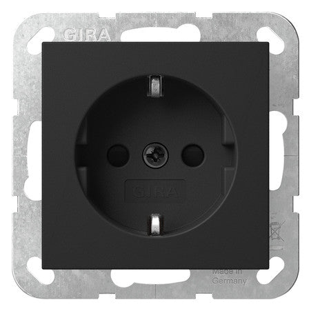 GIRA Steckdose 1f sw mt UP m.BS IP20 System 55 4383005