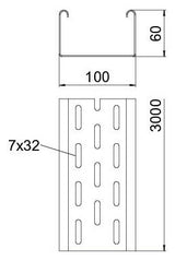 BETTERMANN Kabelrinne ST 60x100x1,5mm SKS-Serie SKS 610 FS mitgel.Verb