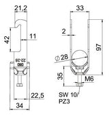 BETTERMANN Bügelschelle 22-28mm 1f ST BS-W1-K-28 FT Winkelprofil W=Kst