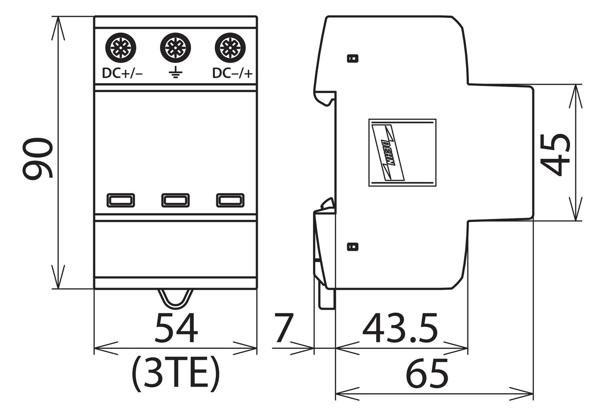 DEHN SE Überspannungsableiter 1000VDC DG YPV SCI 1000 DCNetzform- 4kV 3TE