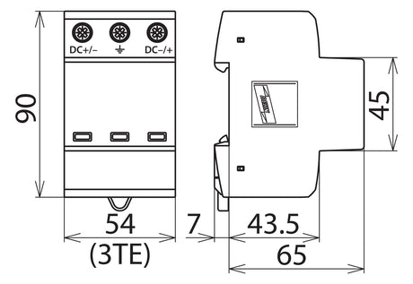 DEHN SE Überspannungsableiter 1000VDC DG YPV SCI 1000 DCNetzform- 4kV 3TE