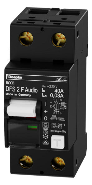 DOEPKE FI-Schutzschalter F 2p 230V 40A DFS2 040-2/0,03-F Audio 0,03A 2TE REG
