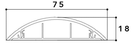 GGK Aufbodenkanal Kst stgr 75x18x2000mm ABK 18x75 RAL7030