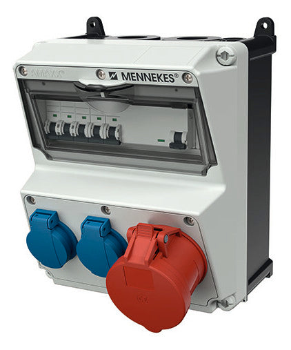 MENNEKES CEE-Kombi Kst gr IP44 2Steckd AMAXX 920015 1x32A5p400V LS-Schalter