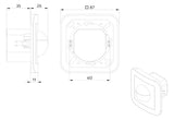 BEG Präsenzmeldersensor UP 180° ws IP20 Indoor 180-R-11-48V-3A mit Rahmen