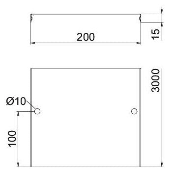 BETTERMANN Deckel aufrast 200x3000mm DGRR 200 FT Gitterrinne