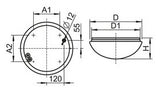 RIDI LED-Anbauleuchte 14W 3000K 1500lm RKSK 330/1800-830 HPC ws Konv