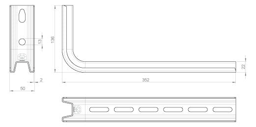 UNEX Tragkonsole 60x300 sendzimirverzinkt. Stahl 66307