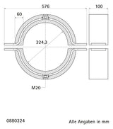 Walraven Kälteschelle BISOFIX 88 PUR 324,3 mm Gewinde: M20 -50/+105 C | 0880324