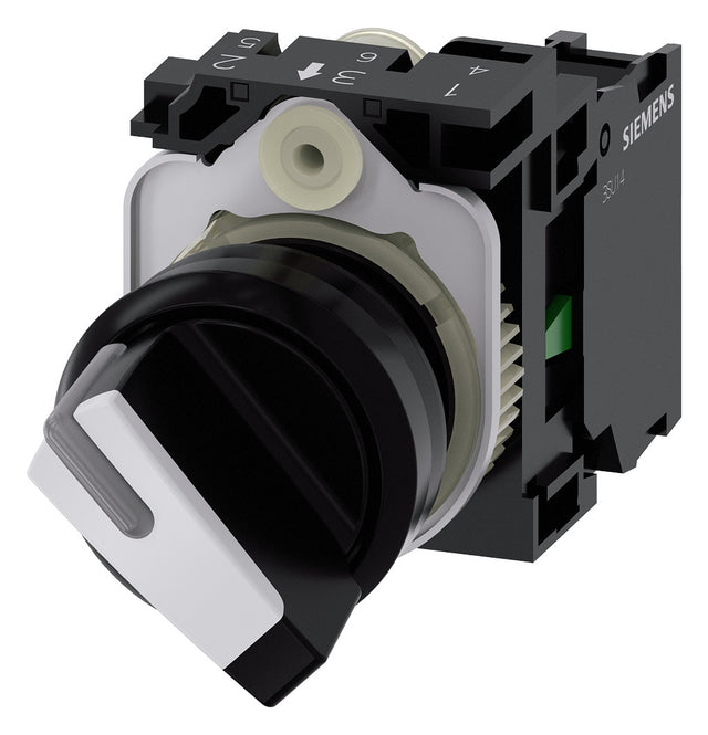 SIEMENS Wahlschalter 2stuf rast Knebel 3SU1100-2BF60-1BA0  22mm IP67K 1S