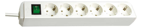 BRENNENSTUHL Steckdosenleiste 6f ws Eco-Line Ein/Aus 3m 45° 1159520400