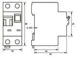 DOEPKE FI/LS-Schutzschalter B20 1p+N A DRCBO 3 B20/0,30/1N-A 0,3A 10kA 2TE 1p