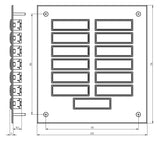 GROTHE Klingeltableau syst.unabh Alu UP ETA 867 EV1 13tast alu