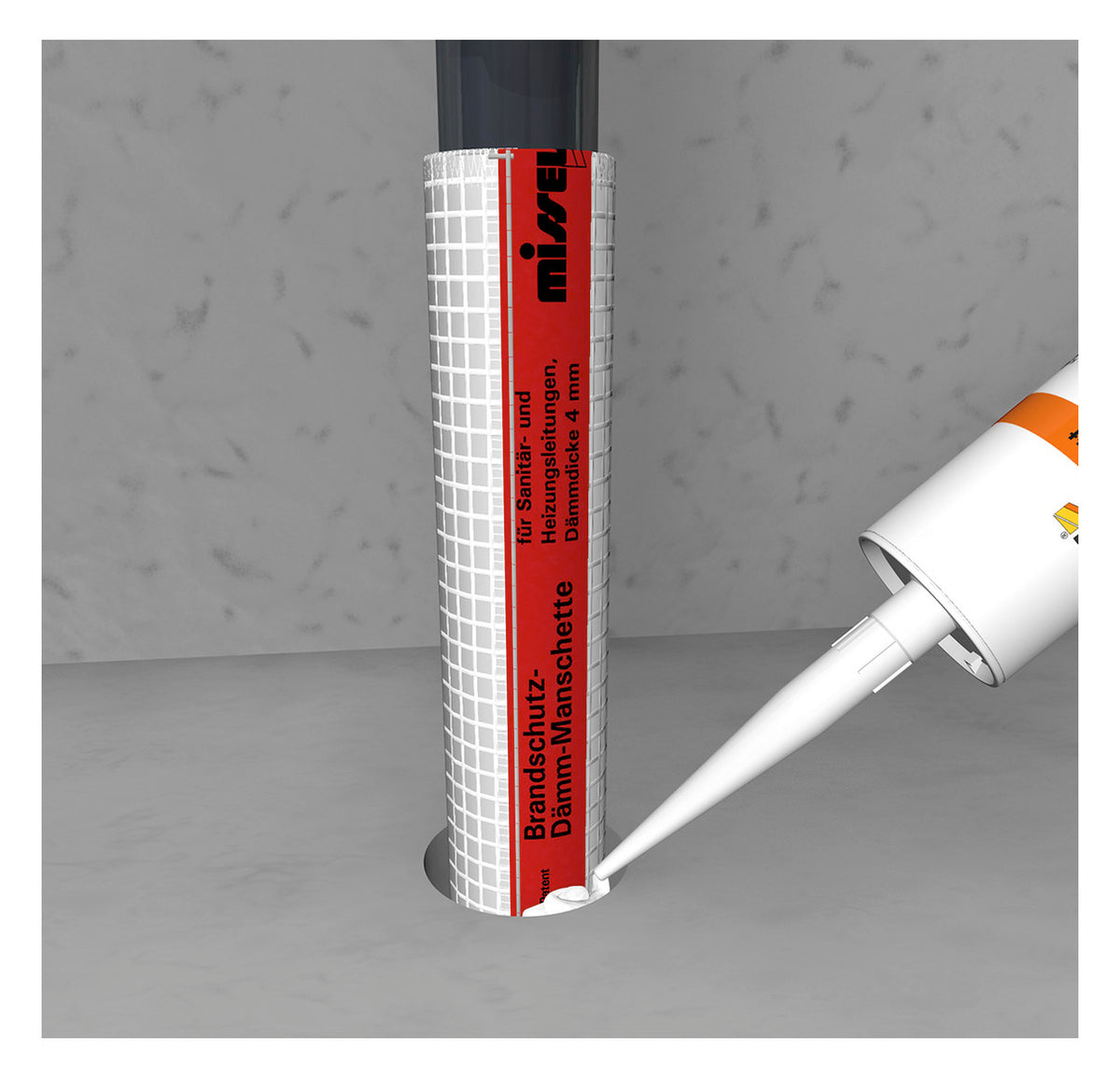 Missel Brandschutz-Dämm-Manschette Baulänge 400 mm BSM-S 108 | 255-4108