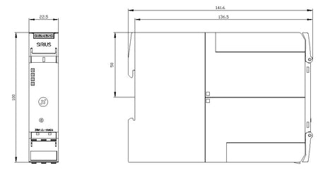 SIEMENS Direktstarter 3kW 24V DC 7A IP20 3RM1107-1AA04 1,6-7A